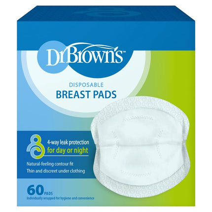 Dr. Brown's 170179.4 - Discos absorbentes desechables, paquete de 60, negro, normal