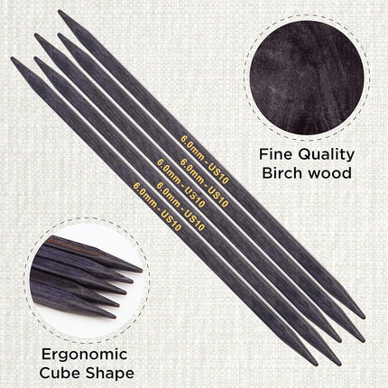 KnitPro J’Adore Cubics Double Pointed Needles 6" (15cm) | 6.00mm