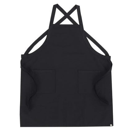 Chef Works Cross-Back Bib Apron Kitchen, Black, One Size