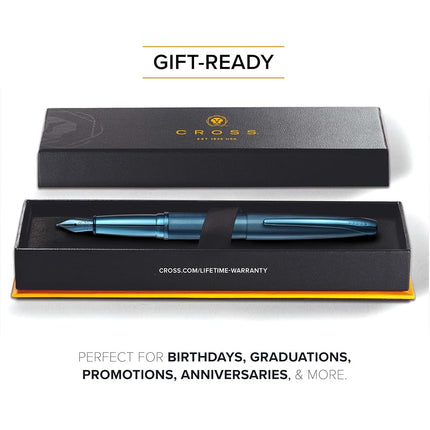 CROSS ATX Sandblasted Dark Blue Fountain Pen