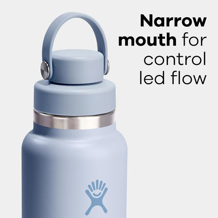 Hydro Flask Water Bottle - Insulated Stainless Steel - Wide Mouth Chug Lid, Non Spill, Leakproof in 32 Oz Reef Pink