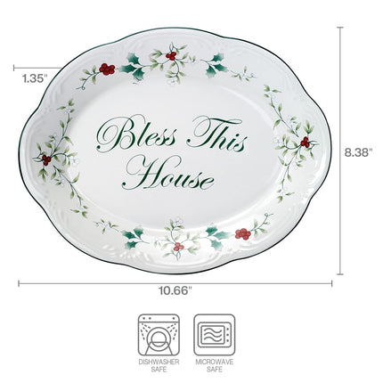 Plato Pfaltzgraff Winterberry "Bless This House"