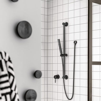 Moen A725WR Collection Round Drop Ell Handheld Shower Wall Connector, Matte Black, 0.5
