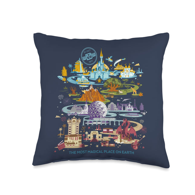 Disney Walt World 50th Anniversary Throw Pillow, 1