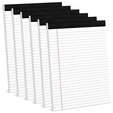 6 Pack 8.5 x 11 Legal Pads Paper Pads 8.5 x 11 Whi