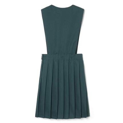 French Toast Girls' V-Neck Jumper School Uniform Dress, Hunter Green, 20