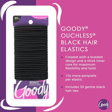 Goody Ouchless Black No Metal Elastics
