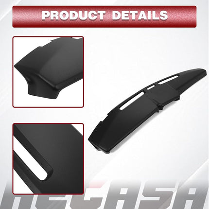 Cubierta de salpicadero HECASA compatible con Ford F-100 F-150 F-250 F-350 Bronco de 1980-1986, reemplazo para número de pieza 12-108-BLK, cubierta de salpicadero de plástico ABS pintado de negro