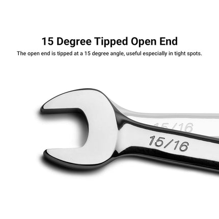 Capri Tools 1-1401 SmartKrome 1/4-Inch Combination Wrench, 12 Point, SAE