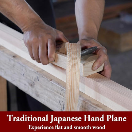 SUIZAN Kanna Japanese Wood Planer 50mm Double Blade - Hand Block Plane