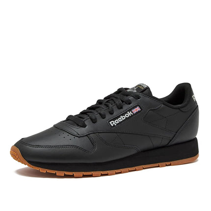 Reebok Men's Classic Leather Sneakers, Core Black/Pure Grey5/Reebok Gum3, 11.5 UK