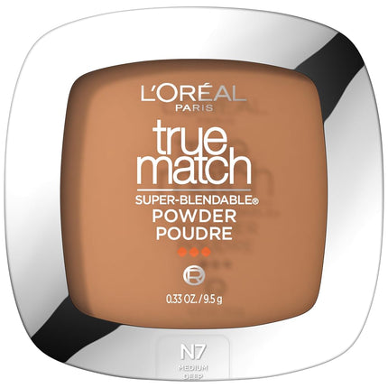 L'Oreal True Match Polvo Súper Difuminable, Bronceado Clásico N7, 0.30 Onzas