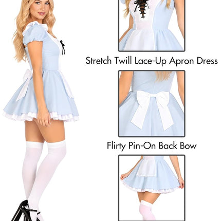 Leg Avenue 87160 03802 Costume Outfit, Women, Blue, Silver, M