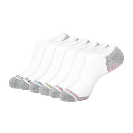 Hanes Women's 6-Pair Comfort Fit No Show Socks Casual, Assorted 3, Shoe Size:6-9.5 UK (Pack of 6)