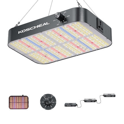 KOSCHEAL KC800 80W LED Grow Light, Full Spectrum, 