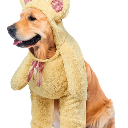 Rubies Official Walking Teddy Bear Pet Costume, Size Medium Halloween Halloween
