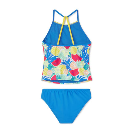 Speedo Bubble Ombre High Neck Tankini Twopiece, Super Sonic, 12