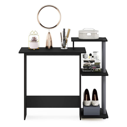 Furinno Efficient Home Laptop Notebook Computer Desk, Study Desk, Writing Desk, Black/Grey