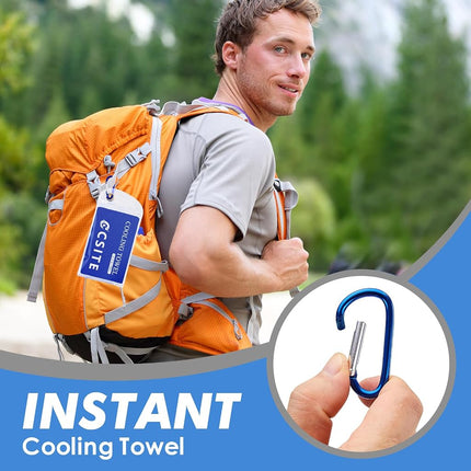 CSITE 10 Pack Cooling Towels (120x30cm) for Neck and Face, Ice Towel for Hot Weather, Soft Breathable Chilly Gym Towels, Microfiber Towel for Work Out, Yoga, Running, Camping & More Activities