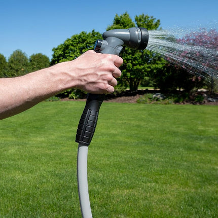 Flexzilla HFZC510GYS-E Colors SwivelGrip Garden Hose, 5/8" x 10', 3/4"-11 1/2 GHT Fittings, Grey, Slate Gray, 10Ft
