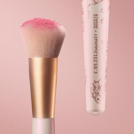r.e.m. beauty x Wicked: For Good | Cherry Blossom Blush Brush | Soft, Plush Bristles | Perfect for Building and Blending | 1 Count