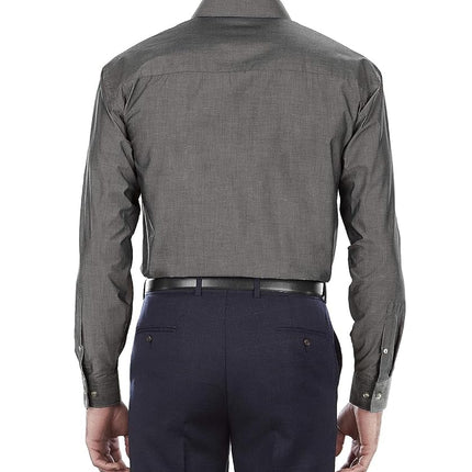 UNLISTED Men's Dress Shirt Solid, Graphite, 17"-17.5" Neck 36"-37" Sleeve