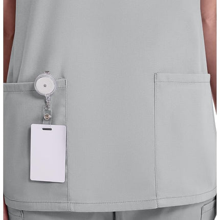 Dickies Men's signature Medical Scrubs Shirt, Grey, L UK