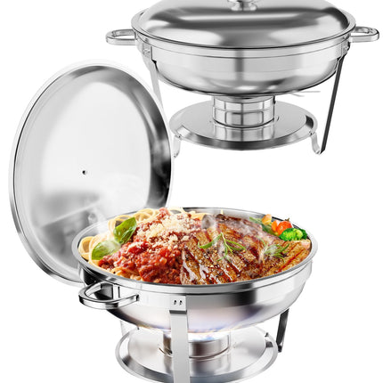 Chafing Dish for Buffet, 5 QT Round Chafing Dishes