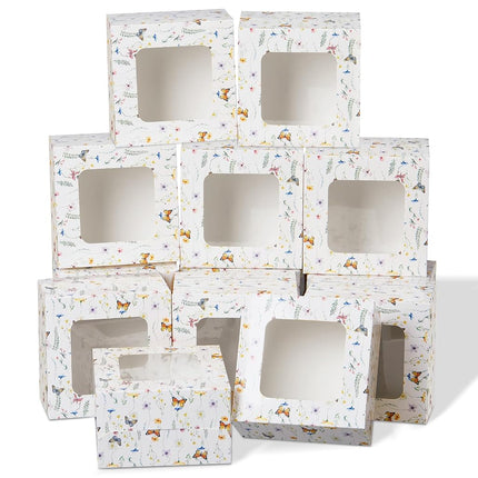 Chivertion 50 Pcs Wild Flower Cookie Box with Wind