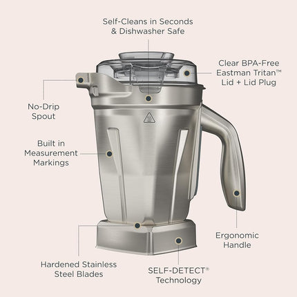 Vitamix Stainless Steel Container, 48 oz