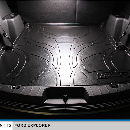 MAX LINER D0082 All Weather Cargo Liner Floor Mat Behind 2nd Row Black for 2011-2019 Ford Explorer