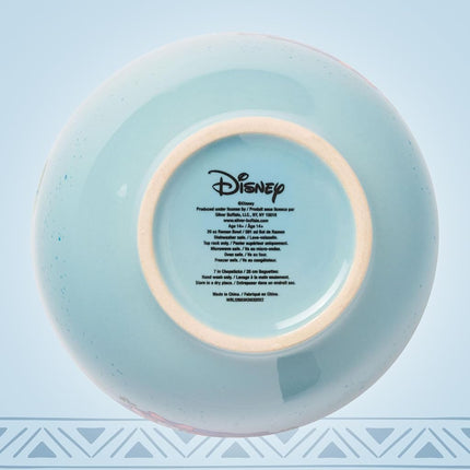 Silver Buffalo Lilo and Stitch Angel Holding Hands Couple Floating Lantern Ceramic Ramen Noodle Rice Bowl with Chopsticks, Microwave Safe, 20 Ounces