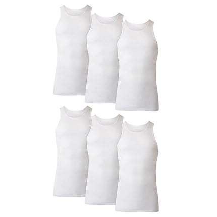 Hanes Men's 43935516253 Shirt, 6 Pack - White, S UK