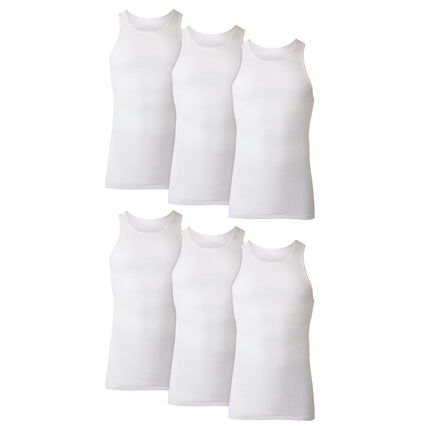 Hanes Men's 43935516253 Shirt, 6 Pack - White, S U
