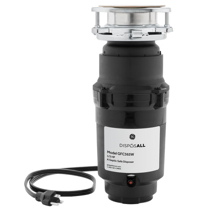GE GFC365W Garbage Disposer, Black