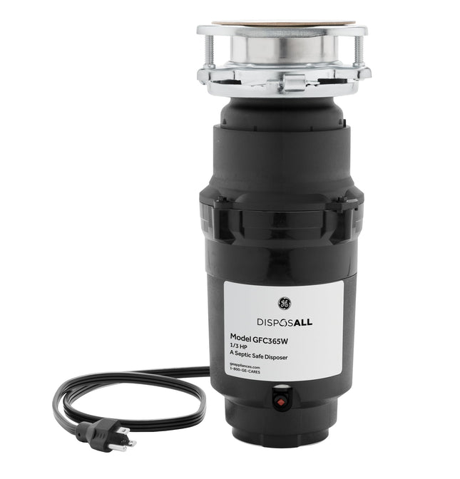GE GFC365W Garbage Disposer, Black