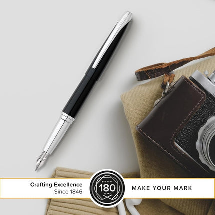 CROSS ATX Fine Nib Fountain Pen - Basalt Black