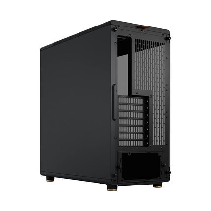 Fractal Design North Charcoal Black Tempered Glass Dark - Wood Walnut front - Glass side panel - Two 140mm Aspect PWM fans included - Type C USB - ATX Airflow Mid Tower PC Gaming Case