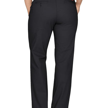 Dickies Women's Plus-Size Relaxed Straight Stretch Twill Pant, Black V1, 18