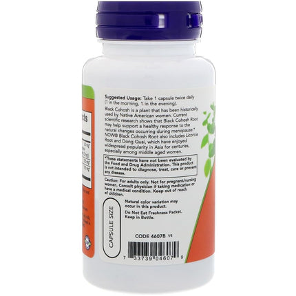 NOW Foods Black Cohosh 80 Mg
