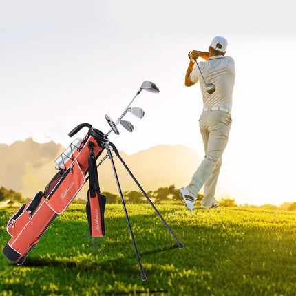 RUTHNISSI Golf Stand Bag, Lightweight Golf Easy Carry Bag with Padded Strap，Durable Pitch n Putt Golf Bag, Practice Ranger Sunday Golf Bag for Men&Women, Orange