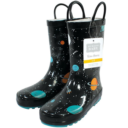 Botas de Lluvia Hudson Baby Unisex-Niño, Espacio, 5 US Niño pequeño