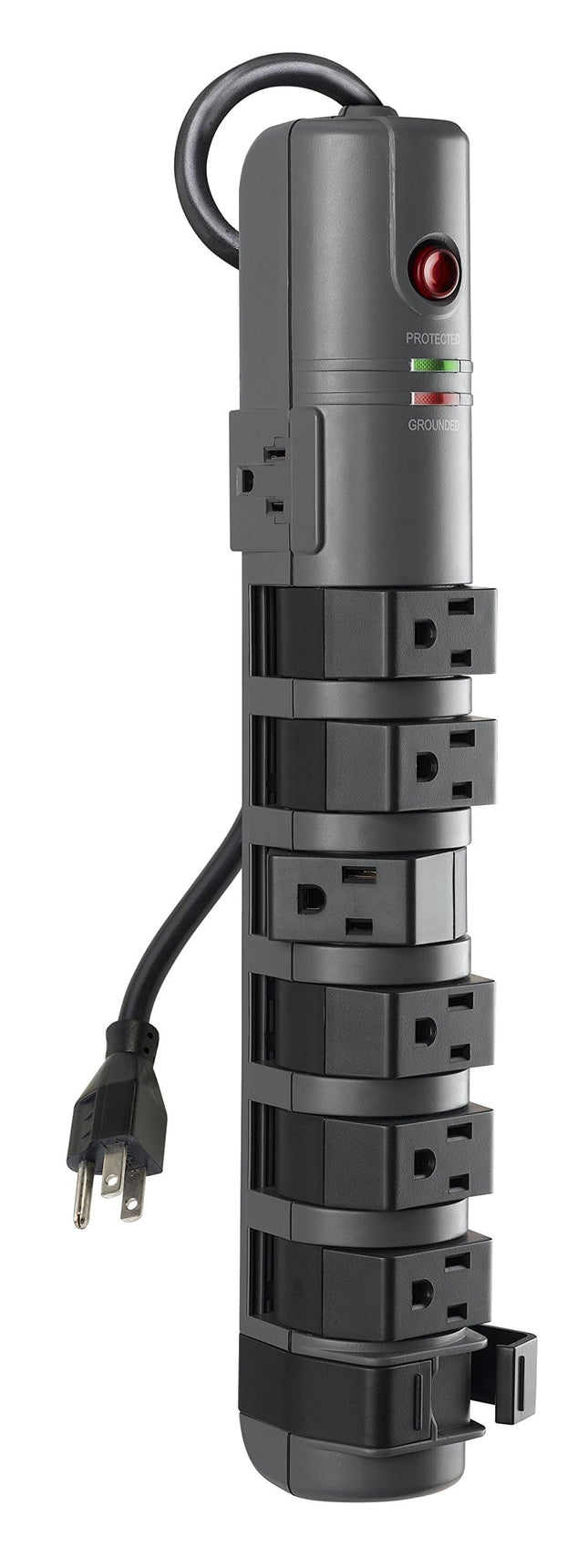 Pivot Plug Surge Protector, 8 Outlets, 6ft Cord