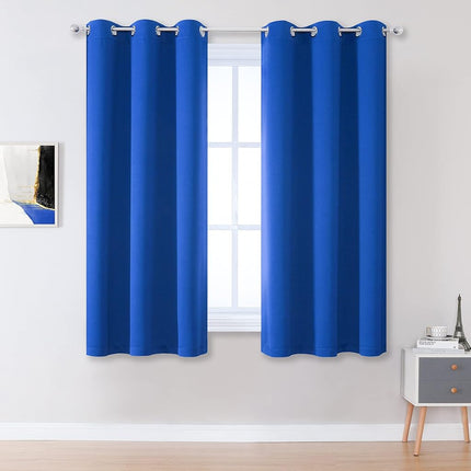 DUALIFE Royal Blue Blackout Curtain Panels/Curtain