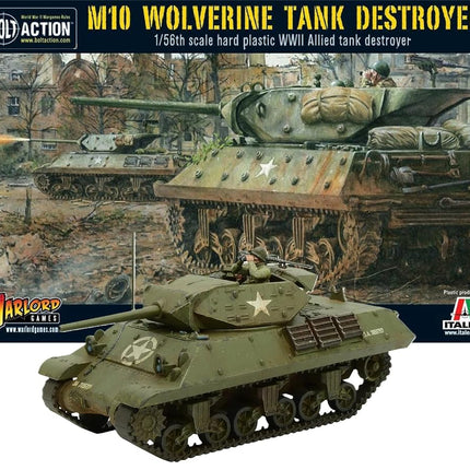 Bolt Action M10 Wolverine Tank Destroyer 1:56 WWII Military Wargaming Plastic Model Kit