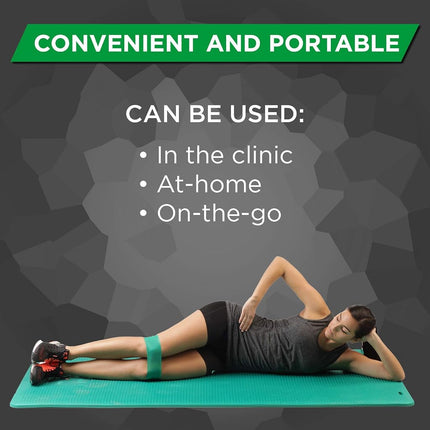 Banda de Resistencia THERABAND Loop, Banda Profesional de Látex para Pilates, Crossfit, Yoga, Estiramientos, Fisioterapia, Entrenamiento de Fuerza sin Pesas, 45.5cm, Verde, Fuerte, Nivel Intermedio 1, Paquete de 10