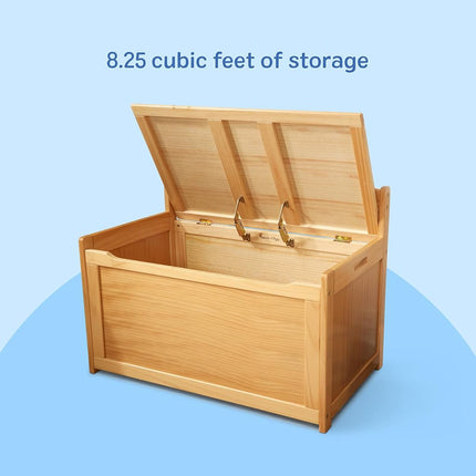 Melissa & Doug Wooden Toy Chest - Honey, Blonde