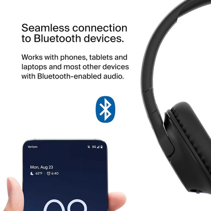 Belkin SoundForm Inspire Wireless Over-Ear Headset for Kids, On-Ear Headphones for Girls and Boys, Online Learning, & Travel with Built-In Microphone - Compatible with iPhone, iPad, Galaxy, and More