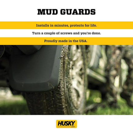 Husky Liners Mud Guards | Dually Rear Mud Guards - Black | 57871 | Fits 2015-2019 Chevrolet Silverado/GMC Sierra 3500 HD w/Dual Rear Wheels 2 Pcs