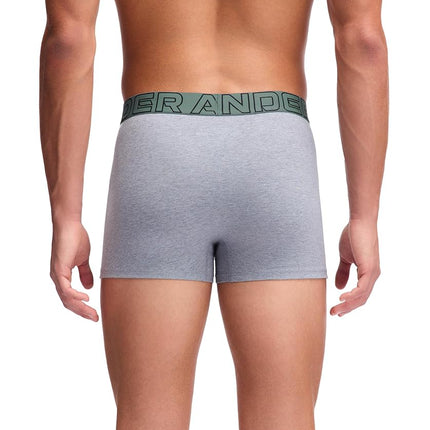 Under Armour Men's Performance Cotton Trunk Boxerjock Brief Underwear, 3" Inseam, All-Day Comfort & Ultra-Soft, 3-Pack, Jasper Blue, 5XL